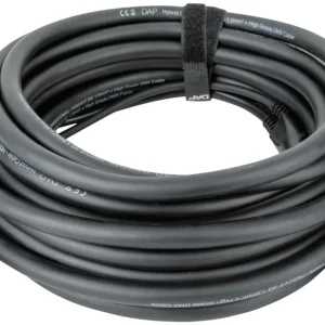 Aktuell DAP-Audio FP21 Hybridkabel – Power Pro & 5-poliger XLR – DMX / Stromversorgung 15 m – schwarzer