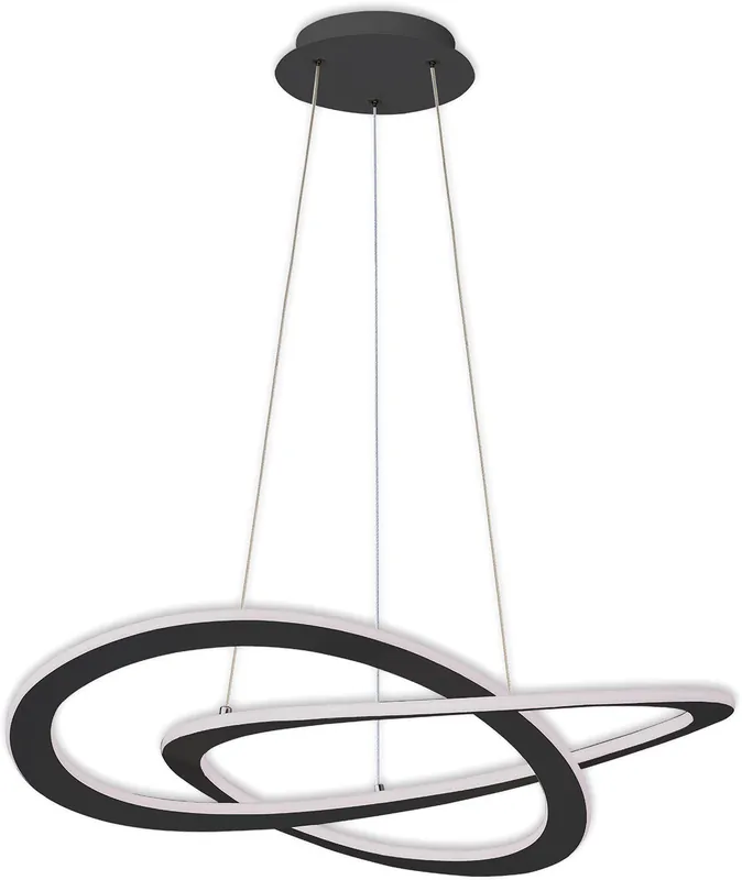 ISOLED LED Hängeleuchte Design 600, schwarz, 40W, rund, 3000K, dimmbar Markenprodukt