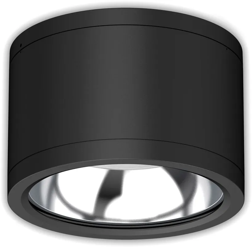Ausverkauf ISOLED LED Deckenaufbaustrahler IP65, schwarz, 25W, ColorSwitch 3000|4000|5000K, dimmbar