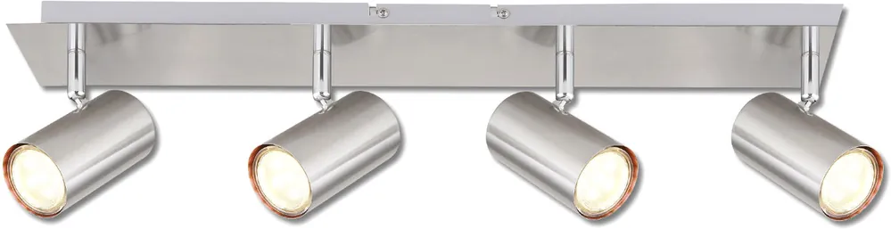 ISOLED Deckenstrahler nickel matt, 4xGU10 Fassung, exkl. Leuchtmittel Mega-Angebot