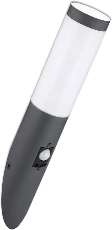 Begrenztes Angebot ISOLED Wandleuchte anthrazit, PIR Bewegungssensor, IP44, 1x E27 Fassung, exkl. Leuchtmittel