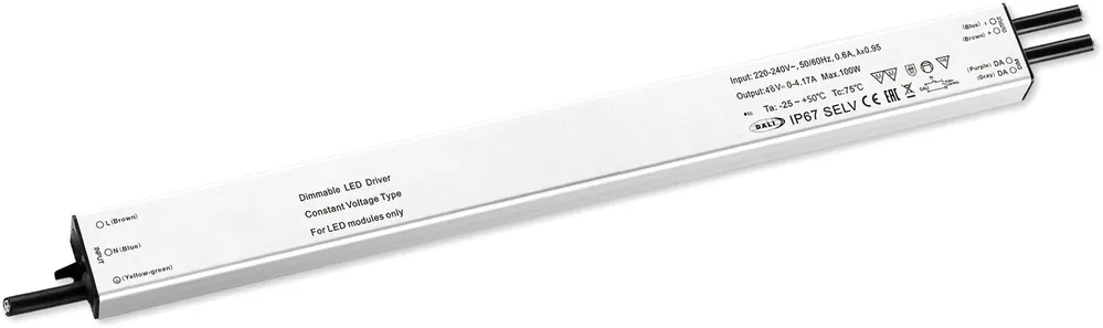 ISOLED LED PWM-Trafo 48V/DC, 0-240W, slim, Push/Dali-2 dimmbar, IP67, SELV Super-Preis