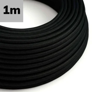 Aktuell ISOLED Kabel Stoffummantelt, schwarz, 2x0.75mm² AWG18, Meterware