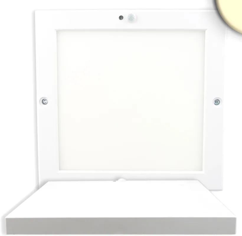 ISOLED Deckenlampe Slim 18mm mit PIR-Bewegungs-/Lichtsensor, weiß, 18W, Trafo integriert, warmweiß Begrenztes Angebot