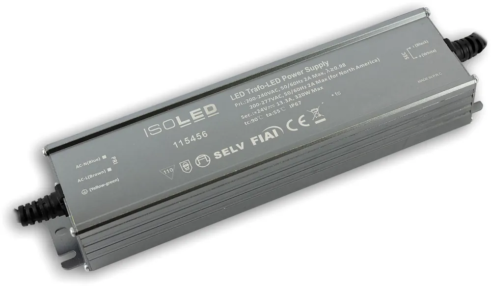 ISOLED LED Trafo V2, 24V/DC, 0-320W, IP67, SELV Top-Seller
