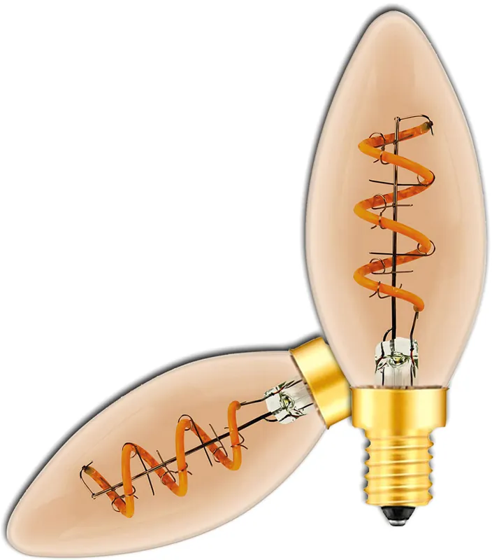 Kostenloser Versand ISOLED E14 Vintage Line LED Candlebulb, Amber, 4W 2200K