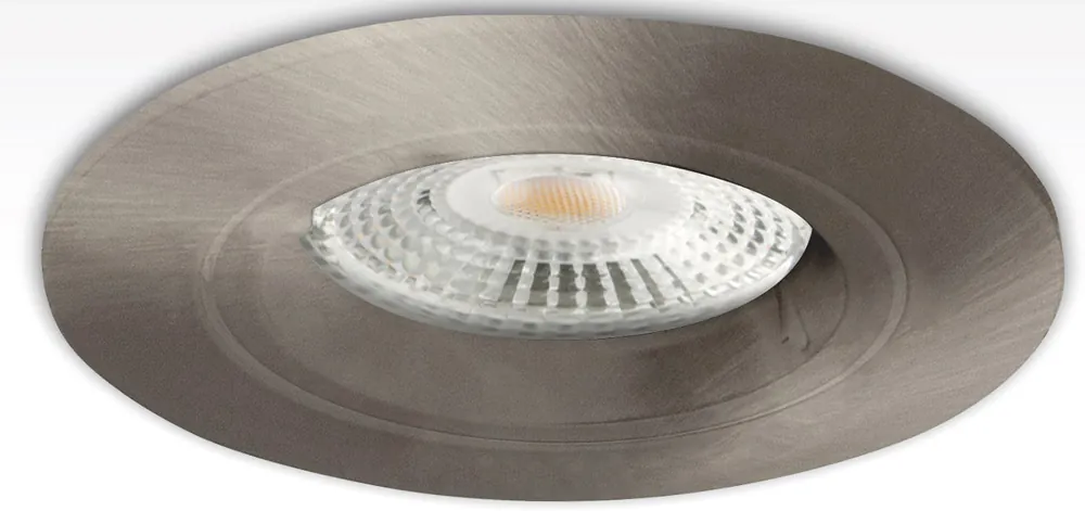 ISOLED Einbaurahmen rund, Lochausschnitt 68mm, Alu gebürstet, für GU10/MR16 Spots Neue Ware