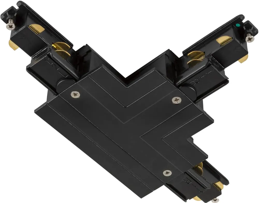 SLV T-Verbinder, für S-TRACK 3-Phasen-Einbauschiene, Erde innen rechts, schwarz, DALI Schneller Versand