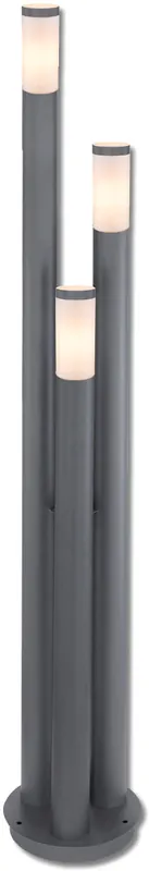Versand Am Gleichen Tag ISOLED Pollerleuchte 1700 anthrazit, IP44, 3x E27 Fassung, exkl. Leuchtmittel