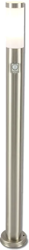 Kostenfreie Lieferung ISOLED Pollerleuchte 1100 Edelstahl IP44 PIR Bewegungssensor warmweiß, inkl. E27 LED 9W