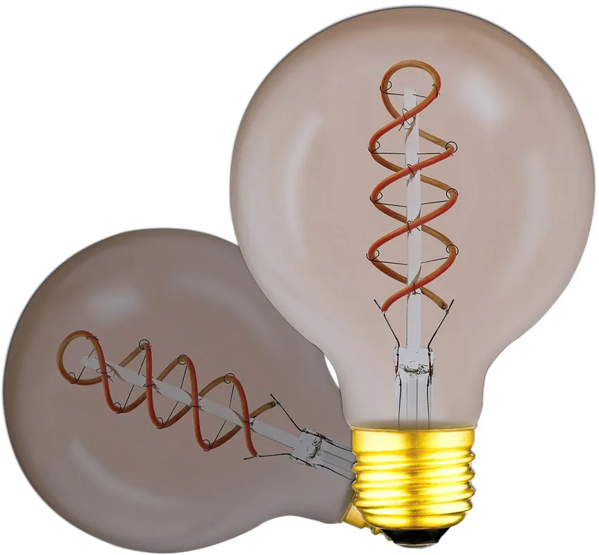 ISOLED E27 Vintage Line LED Roundbulb 95, smoky, 4W 2200K Zertifiziert
