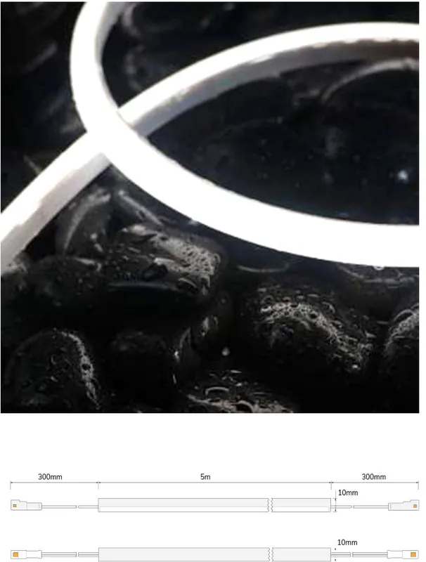 Echt ISOLED LED NeonPRO Flexband 270° 1010, 24V, 10W, IP68, 6000K, 144 LED/m