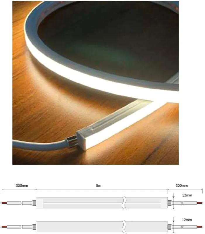 Zertifiziert ISOLED LED NeonPRO Flexband 1212, 24V, 10W, IP67, 3500K, 120 LED/m