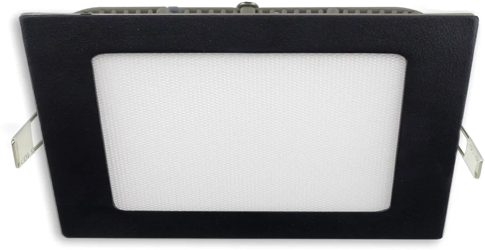 ISOLED LED Downlight, 18W, eckig ultraflach schwarz, 225x225mm, Colorswitch 3000|3500|4000K, dimmbar Kracherpreis