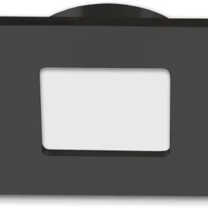 Zertifiziert ISOLED LED Möbeleinbaustrahler MiniAMP schwarz, eckig, 3W, 120°,12V DC warmweiß 3000K, dimmbar