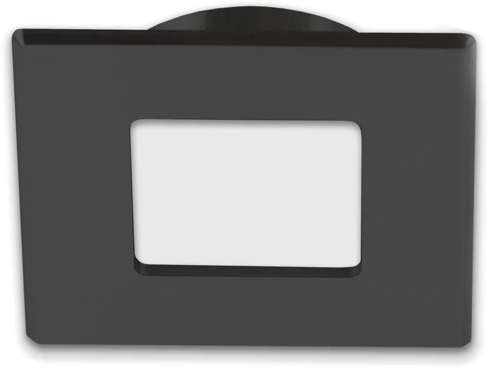 Zertifiziert ISOLED LED Möbeleinbaustrahler MiniAMP schwarz, eckig, 3W, 120°,12V DC warmweiß 3000K, dimmbar