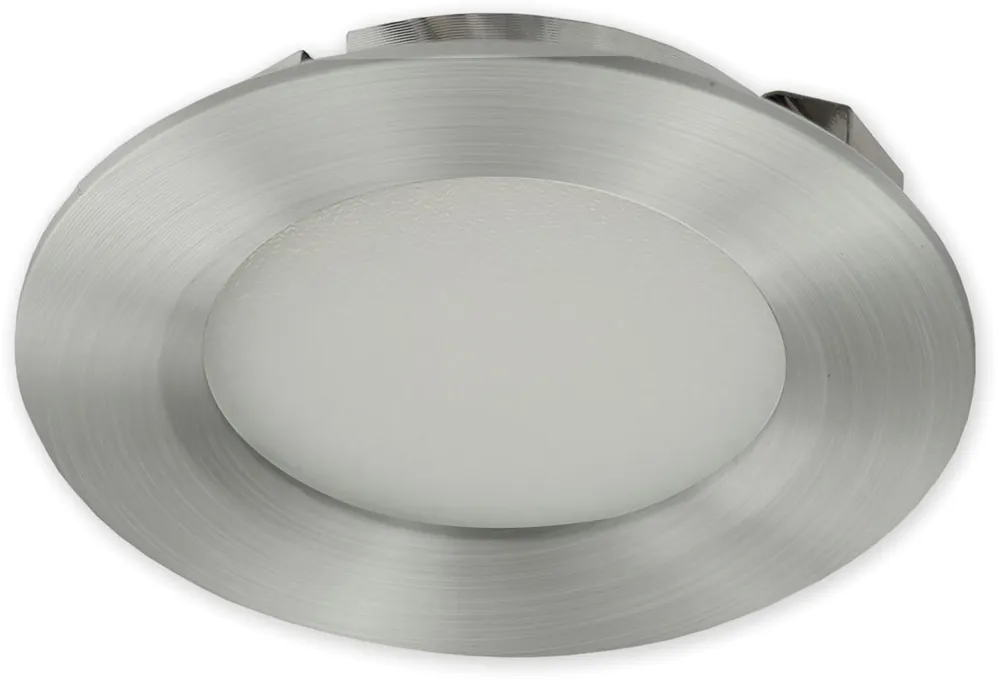 Echt ISOLED LED Möbeleinbaustrahler Mini AMP ALU gebürstet 3W 120° 12V 3000k