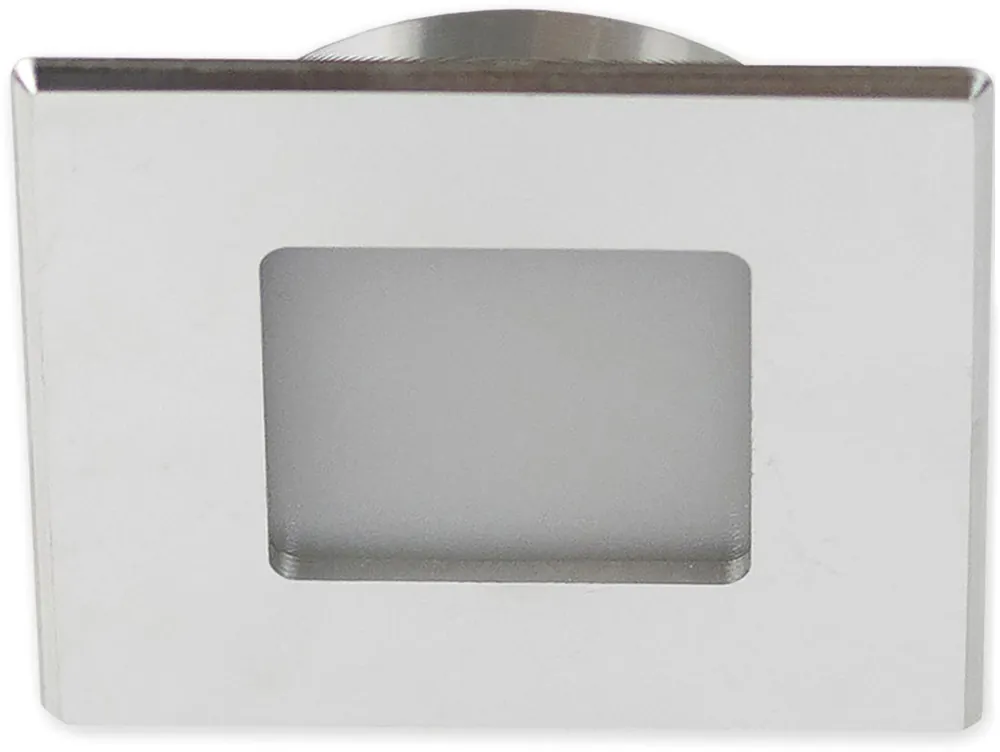 Preisknaller ISOLED LED Möbeleinbaustrahler MiniAMP ALU gebürstet, eckig 3W 120° 24V dynamisch