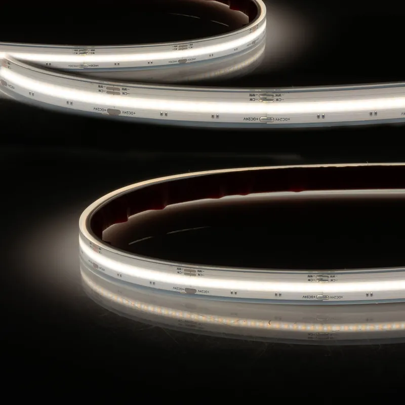 Kostenfreie Lieferung ISOLED LED AQUA COB927/965 Linear Flexband, 24V, 7W+7W, IP68, weißdynamisch, 640 LED/m