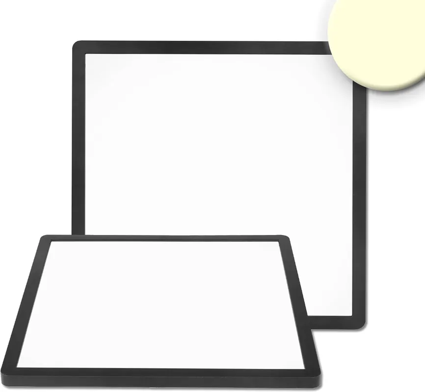 ISOLED LED Deckenleuchte Slim300 eckig, IP44, 18W, schwarz, Up&Down Sofort Bestellen