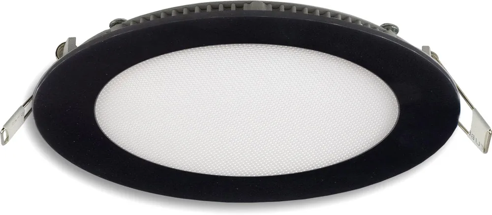 ISOLED LED Downlight, 9W, rund, ultraflach, blendungsreduziert, schwarz, warmweiß, dimmbar CRI90 Knallerangebot