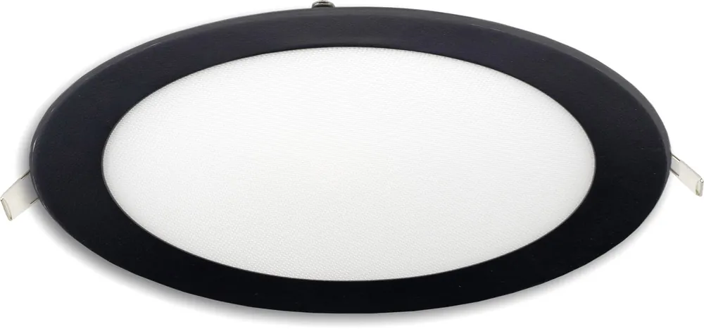 ISOLED LED Downlight, 18W, rund, ultraflach, blendungsreduziert, schwarz, warmweiß, dimmbar CRI90 Neue Kollektion