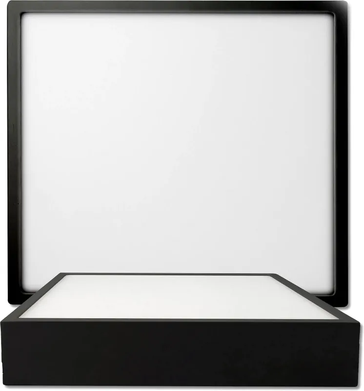 ISOLED LED Deckenleuchte PRO schwarz, 24W, 225x225mm, ColorSwitch 2700|3000|4000K, dimmbar Must-Have