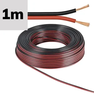 Top-Preis ISOLED Kabel schwarz/rot 2x 0.75mm² H03VH-H YZWL AWG18, Meterware