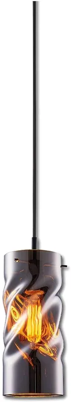 ISOLED Pendelleuchte, Smoky curled Glas, E27, 300cm Bestpreis