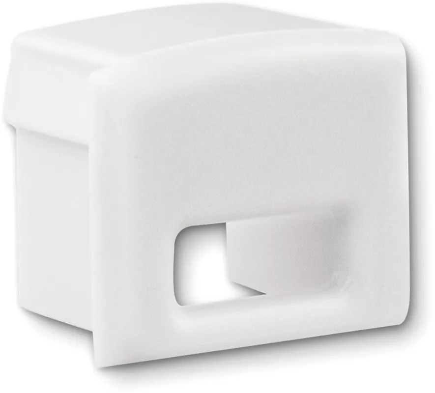 Neuheit ISOLED Endkappe EC82W weiß für Profil SURF10 mit Kabeldurchführung, 1 STK