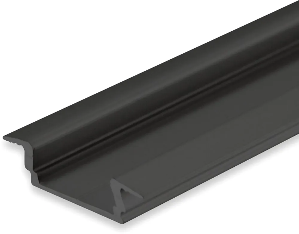 Solange Der Vorrat Reicht ISOLED LED Einbauprofil DIVE12 FLAT Aluminium schwarz eloxiert RAL 9005, 300cm