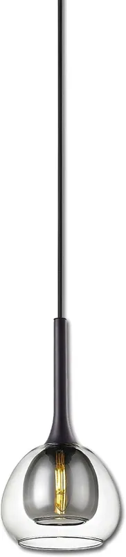 Letzte Chance ISOLED Pendelleuchte, clear/black Glas, E14, 300cm