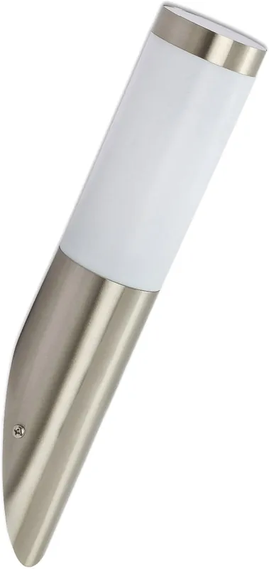 Echt ISOLED Wandleuchte Edelstahl, IP44, warmweiß, inkl. E27 LED Leuchtmittel 9W
