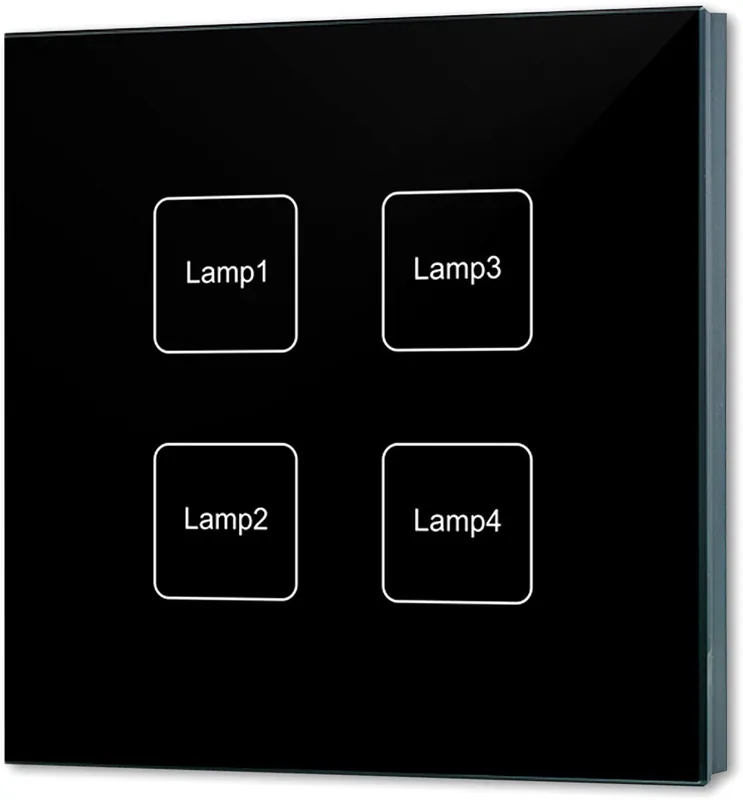 ISOLED DALI 4 Adressen Einbau-Touch Master-Dimmer, schwarz, Versorgung via DALI-Bus Spannung Expressversand