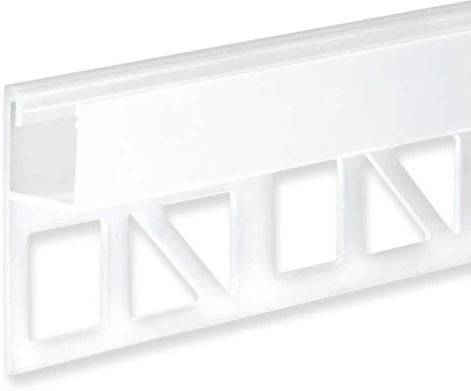 Versand Am Gleichen Tag ISOLED LED Fliesenprofil UP8, weiß RAL 9003 200cm