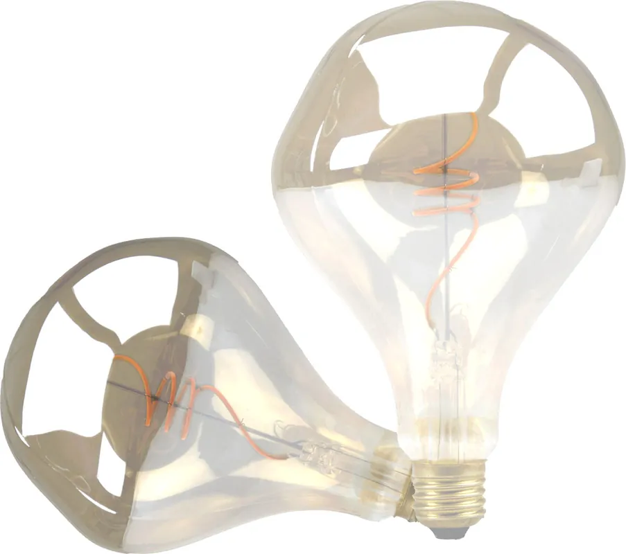 Begrenztes Angebot ISOLED E27 Vintage Line LED Roundbulb A125, smoky, unregular, 4W 2200K