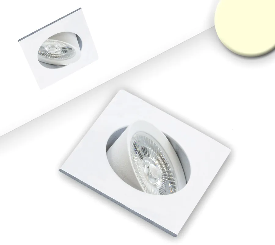 Top-Angebot ISOLED LED Einbauleuchte Slim68 weiß, eckig, 9W, warmweiß, dimmbar