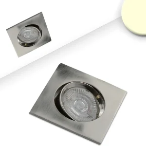 Top-Seller ISOLED LED Einbauleuchte Slim68 Alu gebürstet, eckig, 9W, warmweiß, dimmbar