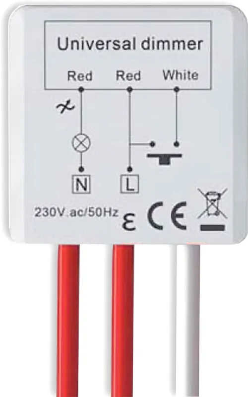 Direkt Vom Hersteller ISOLED Universal-Push Mini-Dimmer für dimmbare 230V Leuchten/Trafos, 250VA