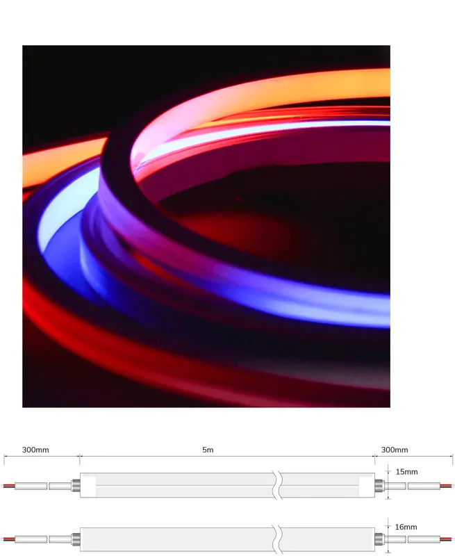 Neue Ware ISOLED LED NeonPRO Flexband 1615, 24V, 15W, IP67, RGB+4000K, 96 LED/m