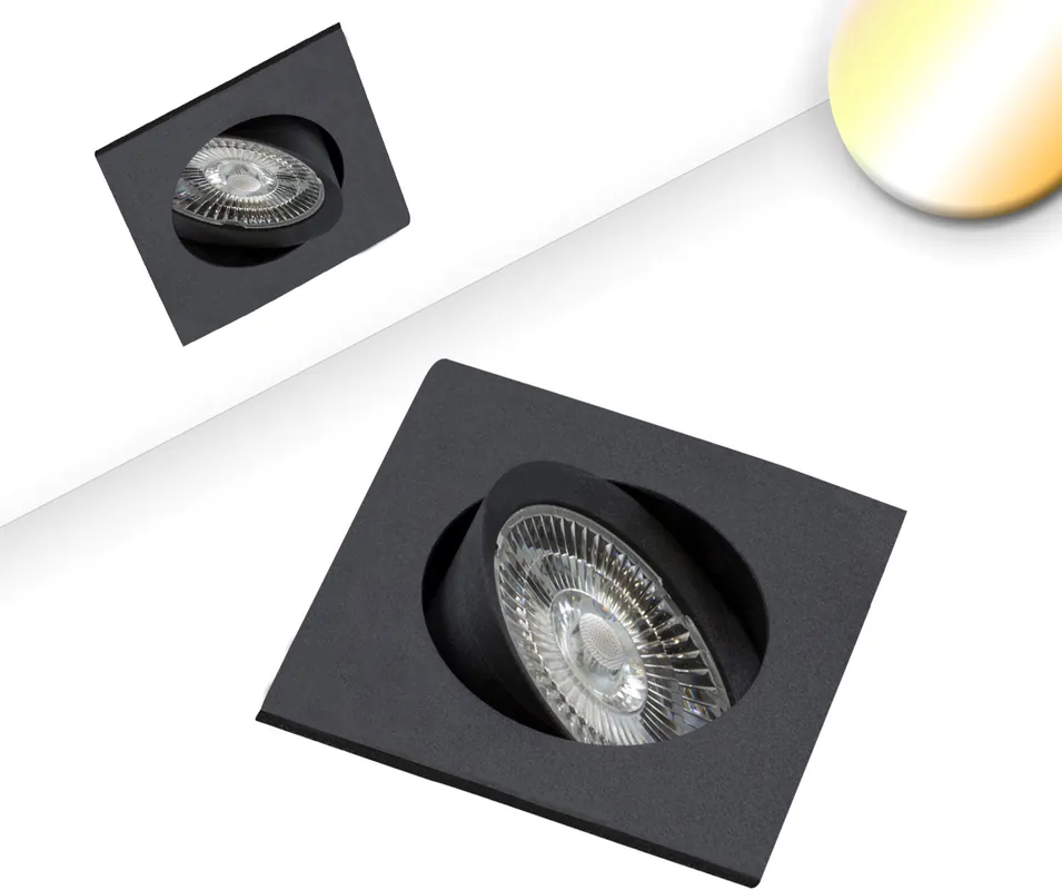 ISOLED LED Einbauleuchte Sunset Slim68 schwarz, eckig, 9W, 1800-2800K, Dimm-to-warm Bestseller