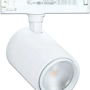 Ausverkauf ISOLED 3-PH Schienen-Strahler fokussierbar, 42W, 20°-70°, weiß matt, 3500K, CRI92