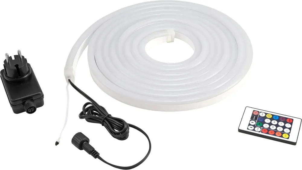 Billig EUROLITE LED Pixel Neon Flex 12V RGB 5m mit IR Set