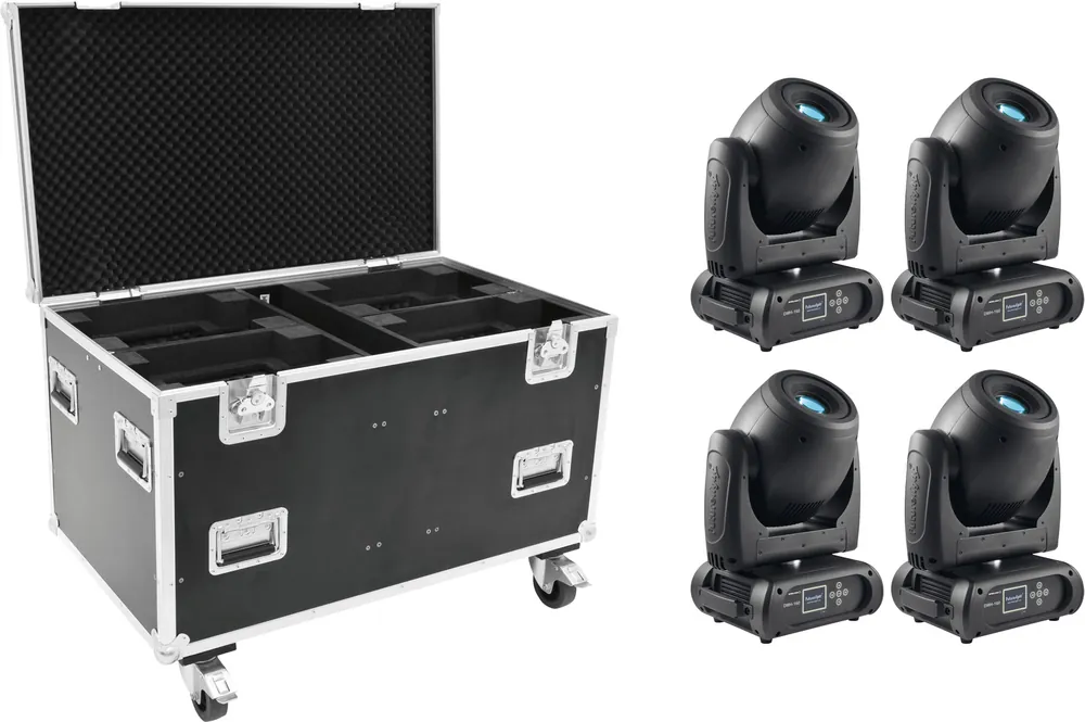 FUTURELIGHT Set 4x DMH-160 MK2 + Case mit Rollen Nur Heute