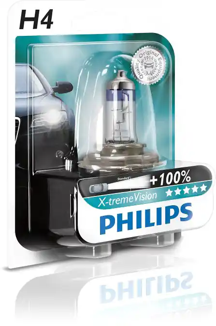 Abverkauf Philips Autolampe H4 X-treme Vision B1 60/55W 12V P43t-38 12342X