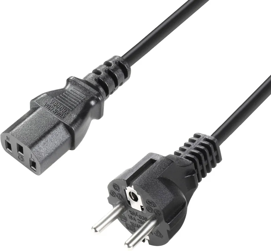 Adam Hall Cables 3 STAR PKD 0200 - Netzkabel IEC C13 x CEE7/7 3 x 0,75 mm² | 2 m Kostenloser Versand