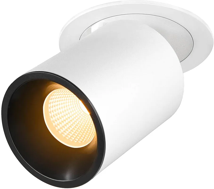 Wochenendangebot SLV NUMINOS® PROJECTOR L, Deckeneinbauleuchte, 3000 K, 55°, zylindrisch, weiß / schwarz