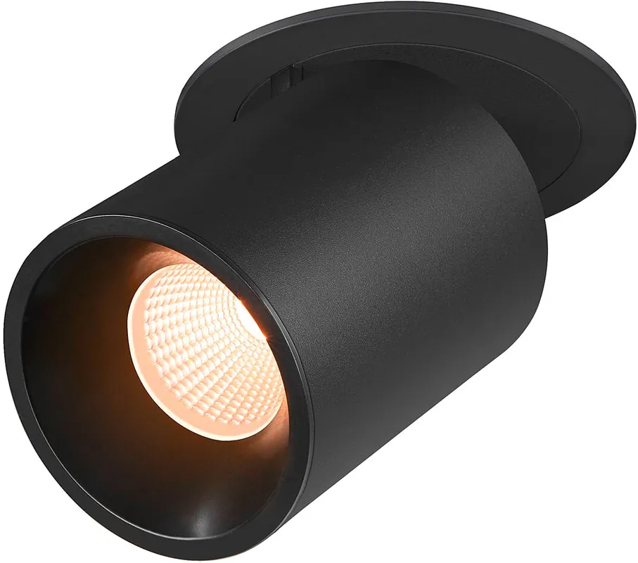 Super-Preis SLV NUMINOS® PROJECTOR L, Deckeneinbauleuchte, 2700 K, 40°, zylindrisch, schwarz / schwarz
