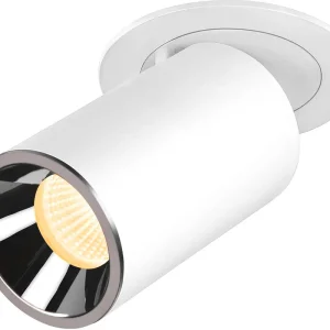 Wochenendangebot SLV NUMINOS® PROJECTOR M, Deckeneinbauleuchte, 3000 K, 20°, zylindrisch, weiß / chrom