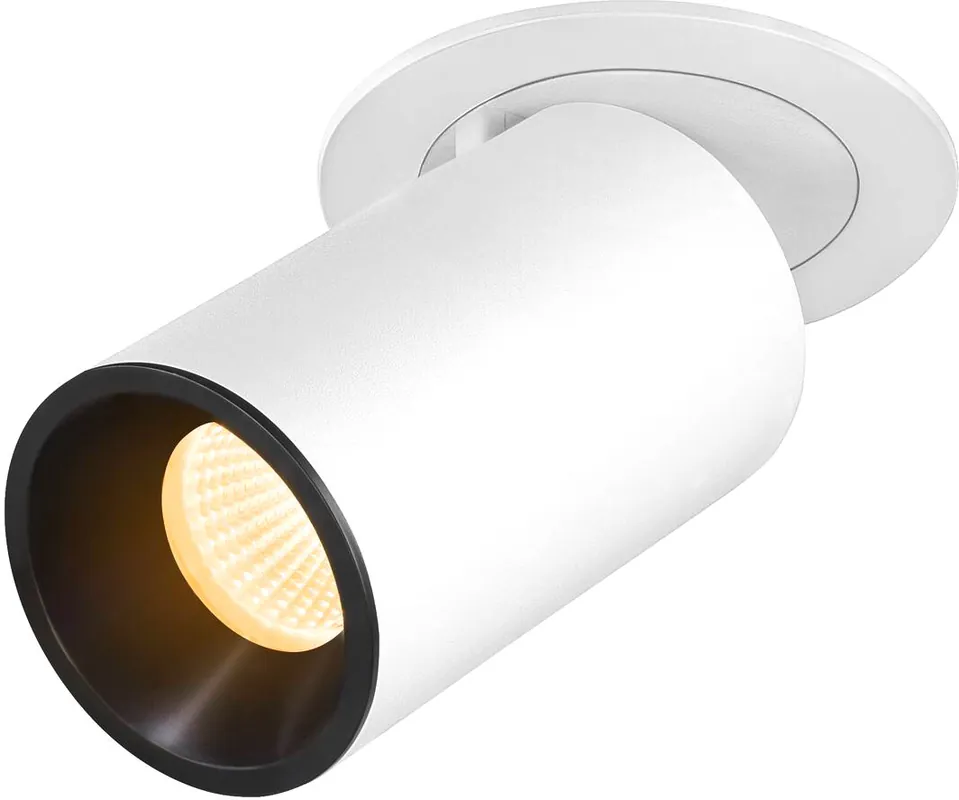 SLV NUMINOS® PROJECTOR M, Deckeneinbauleuchte, 3000 K, 40°, zylindrisch, weiß / schwarz Sofort Bestellen
